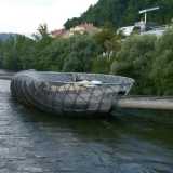 Il Murinsel, un anfiteatro galleggiante in acciaio a forma di conchiglia